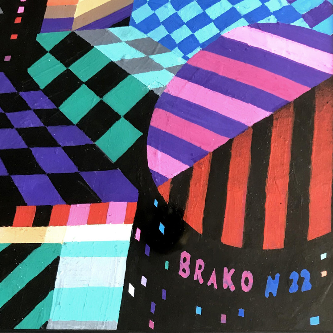 Braulio Brako "Dynamic City" Original Acrylic & Spray On Canvas