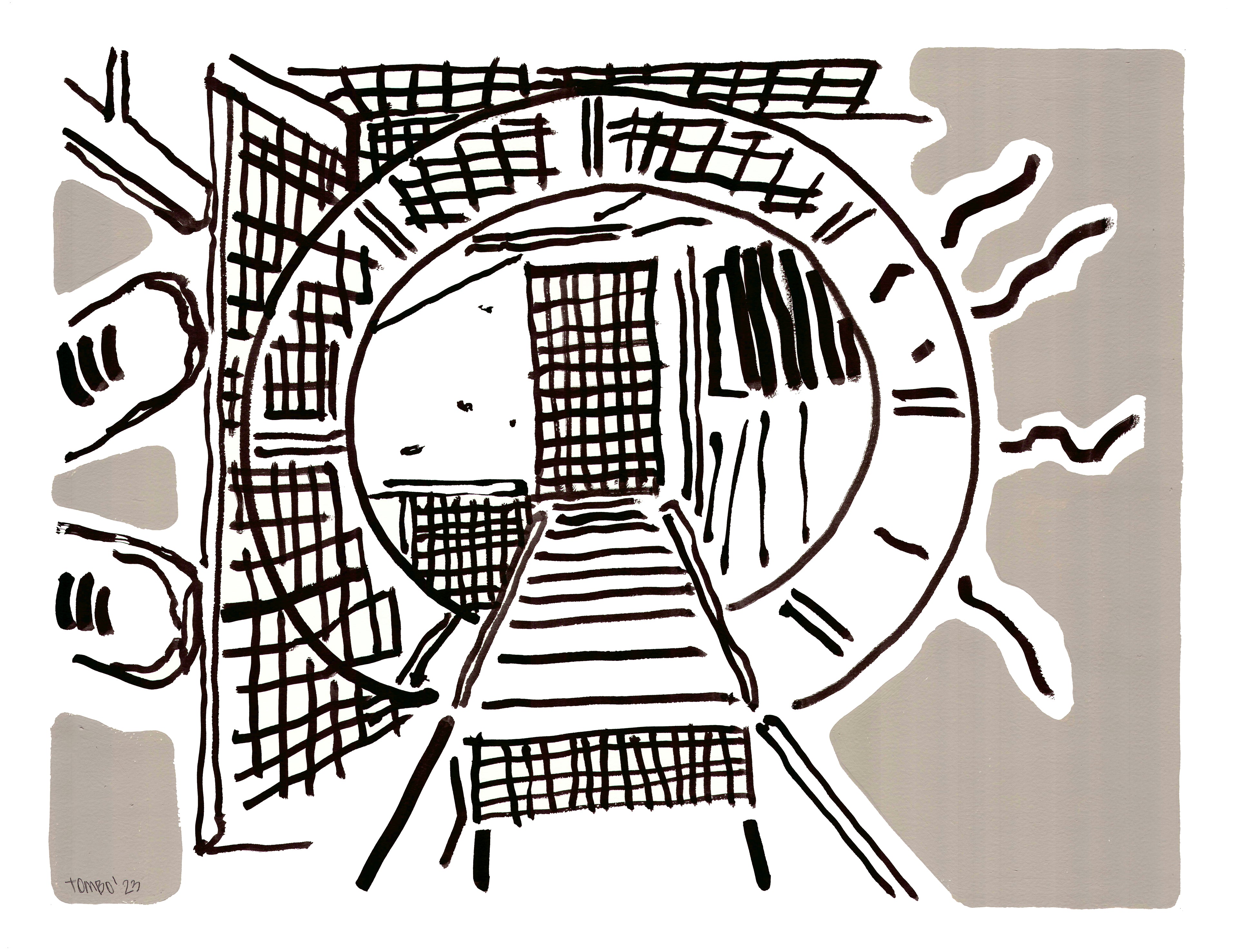 Tombo “Underground” Paris Series - Original Ink & Acrylic On Paper