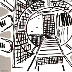 Tombo “Underground” Paris Series - Original Ink & Acrylic On Paper